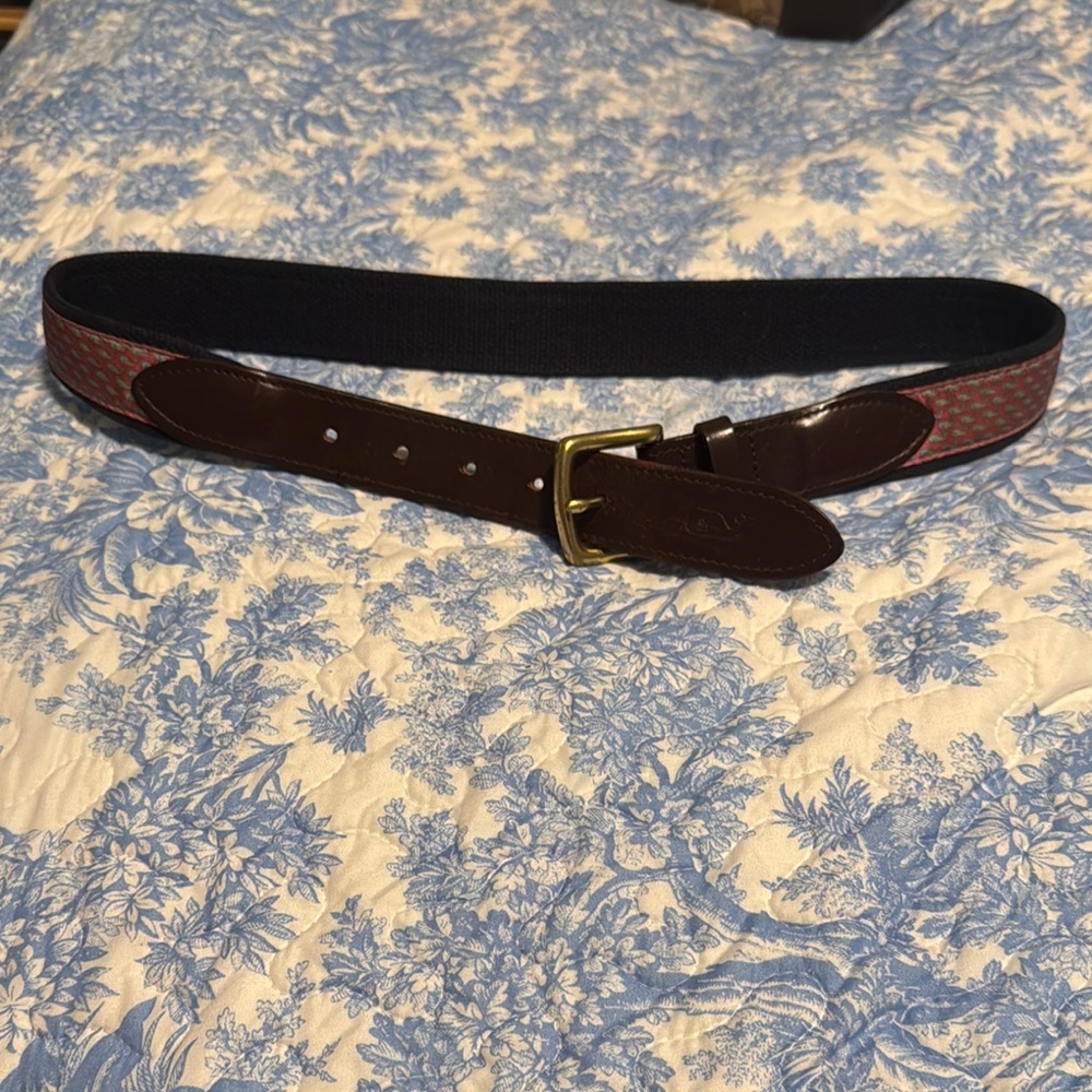 Vinyard Vines Brown Leather Belt 30 waist